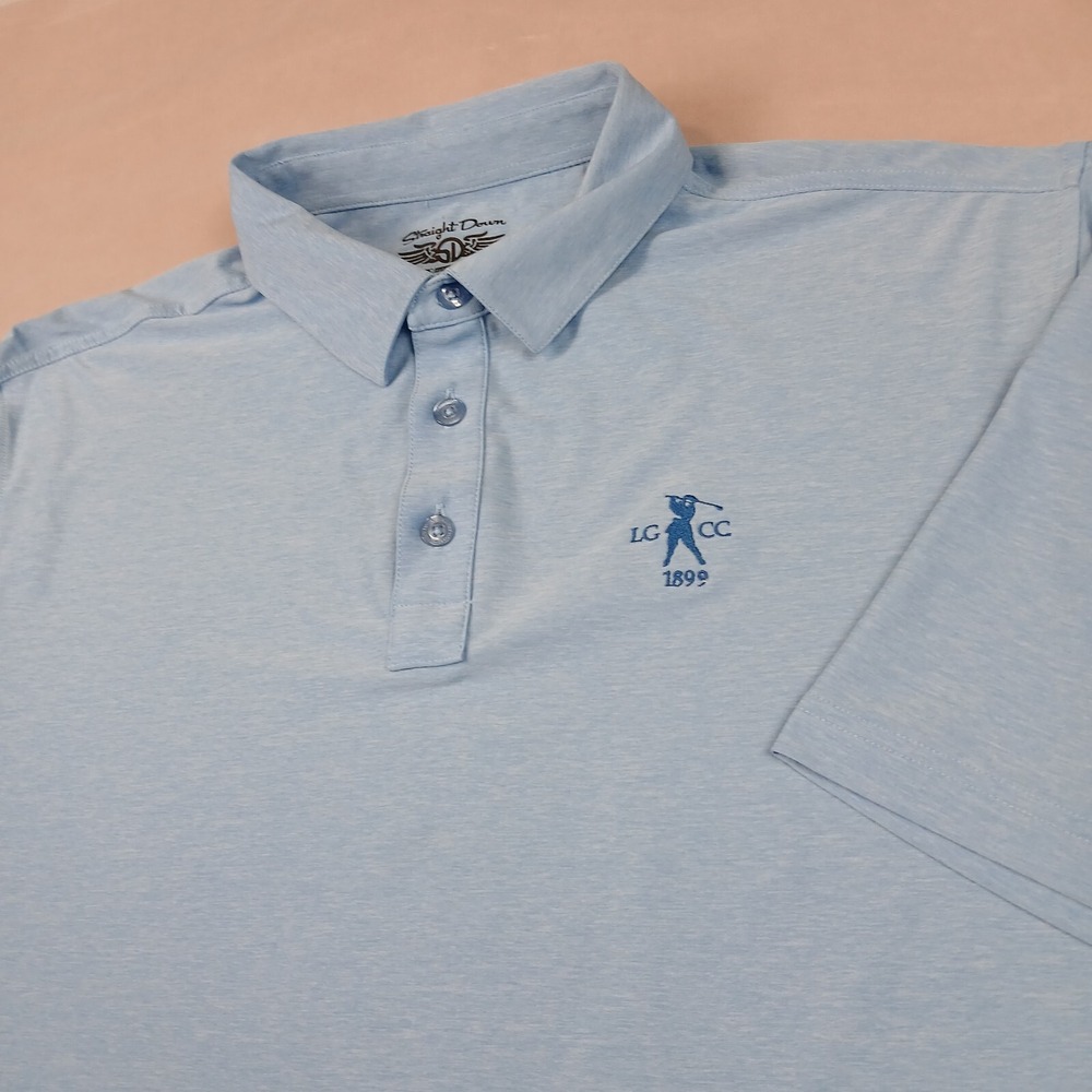 Straight Down XL Mens Shirt Polo Golf Stretch Performance 24x30 Has Defects